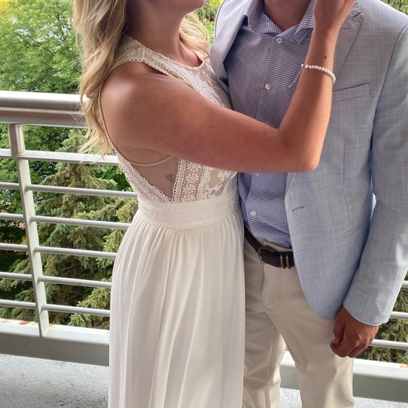 Lulus white dress- worn once - Picture 2 of 2
